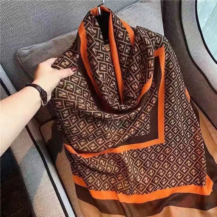 Printed Cotton And Linen Scarf Warm Outer Shawl Scarves | Ectron Online