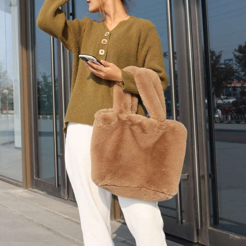 Women's Cute Furry Handbag