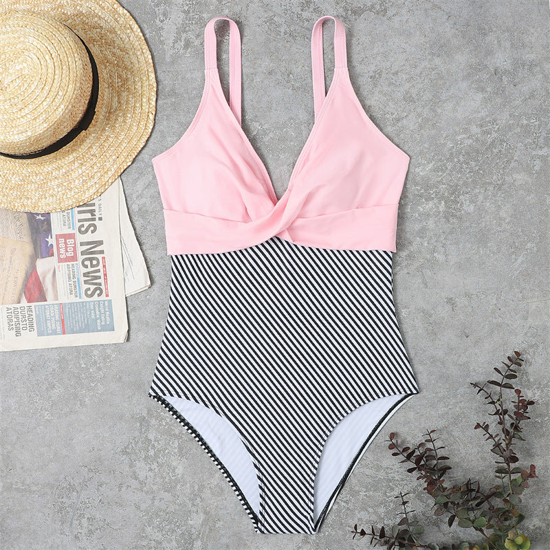 Slimming Color Matching One-piece Bikini Swimsuit For Women Slimming Color Matching One-piece Bikini | Ectron Online