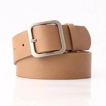 35cm Wide New Retro Alloy Square Buckle Belt