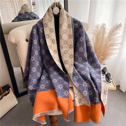 Women's Double-Sided Cashmere Scarf Women's Thickened Warm Double Sided Cash | Ectron Online
