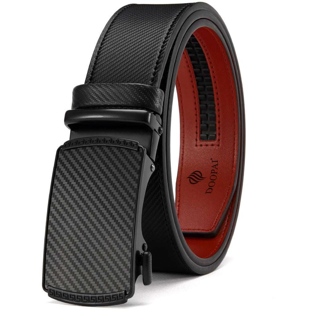 Popular Men's Leather Belt with Automatic Buckle

