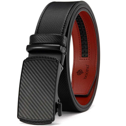 Popular Men's Leather Belt with Automatic Buckle

