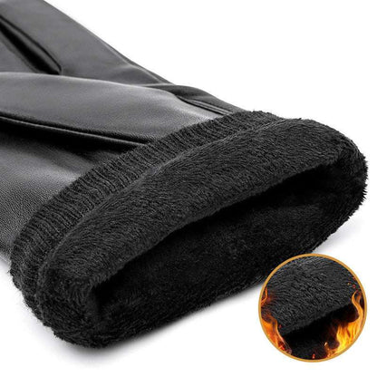 Men's Fashion Padded Warm Sheepskin Gloves

