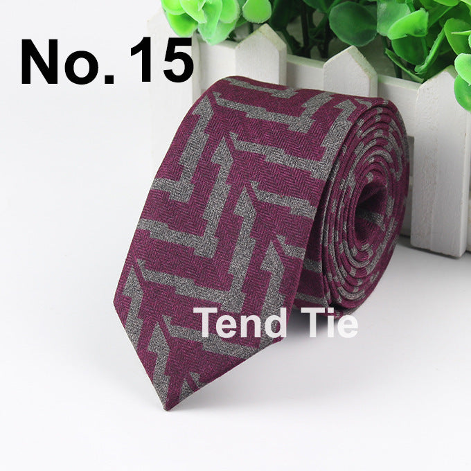 Men's Tie New Ultra-narrow Wool Elegant Atmosphere