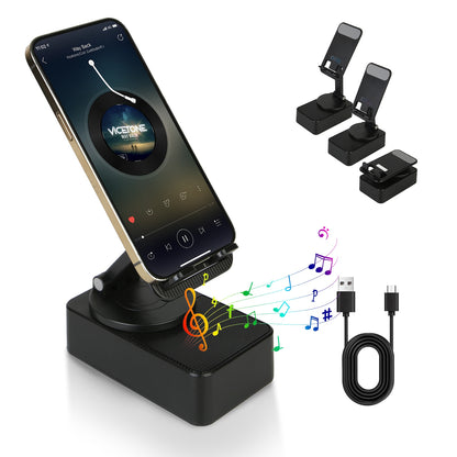 4-in-1 Wireless Speaker & Phone Stand | 5000mAh Power Bank with RGB 1Pc 4 In 1 Foldable Wireless Speaker Pho | Ectron Online