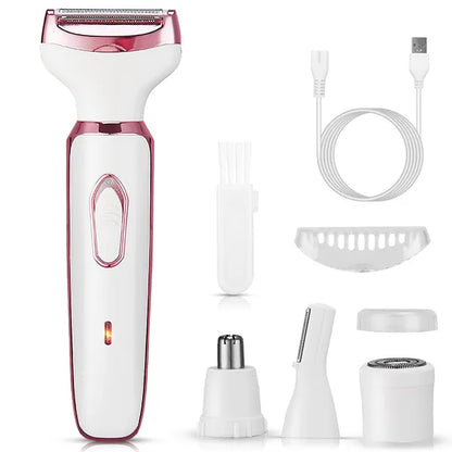 4-in-1 Women's Electric Razor Kit 4 In 1 Electric Razor For Women Painless | Ectron Online