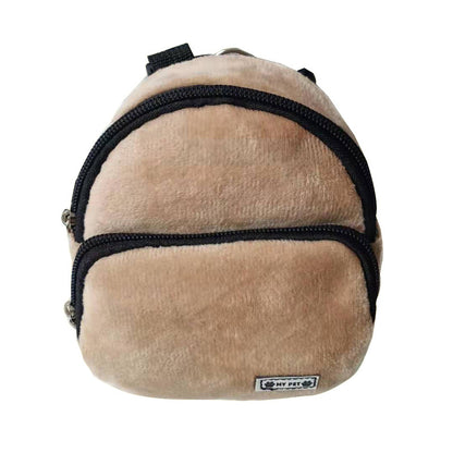 Flannel Cat Dog Portable Backpack For Snacks