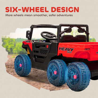 24V 6-Wheel Kids Ride On Dump Truck - 4WD Electric Utility Vehicle 24V 4WD Kids Ride On Car with 6 Wheels, | Ectron Online