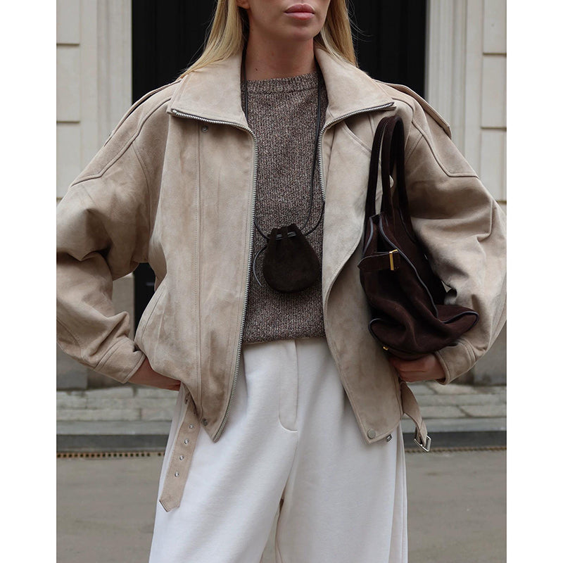 Women's Casual Zip-Up Jacket | Long Sleeve Fall Outerwear with Pockets