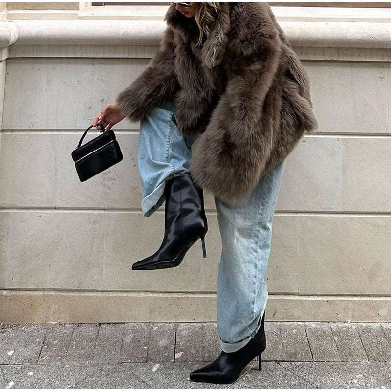 Eye-Catching Plush Fur Coat Plush Fur Coat Fashion Casual And Comfor | Ectron Online