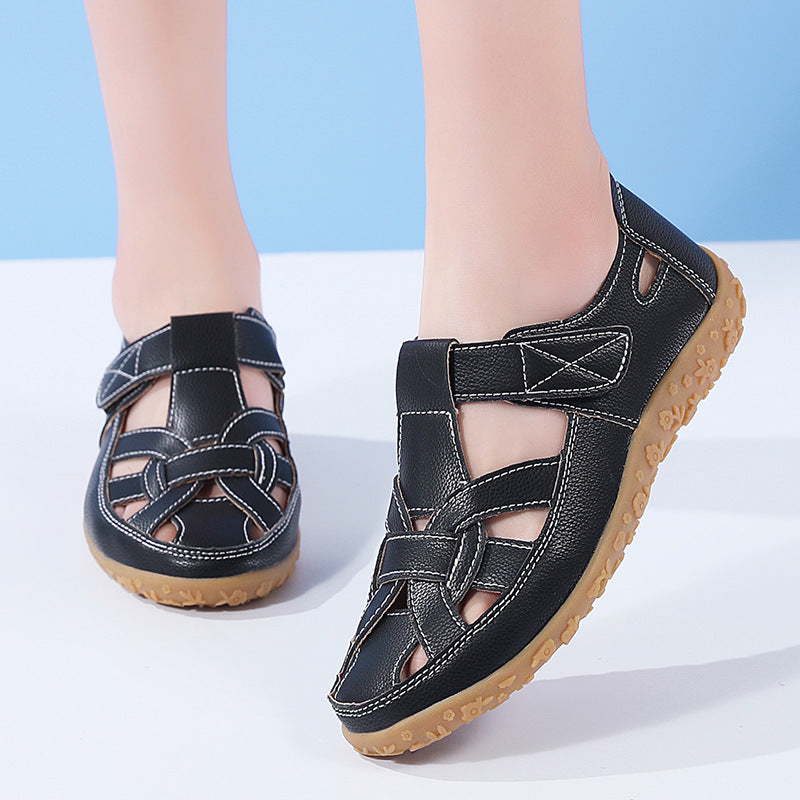 Beach Hollowed Flat Sandals – Fashionable Summer Footwear Beach Hollowed Fashion Flat Sandals | Ectron Online