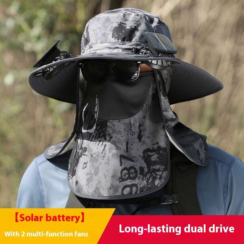 Solar Fan Sun Hat – Quick-Drying Outdoor Big Brim Protection Quick-drying Solar Fan Outdoor Big Brim | Ectron Online