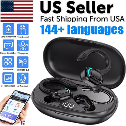 Smart Translator Earbuds | 144 Languages Real-Time & Offline Translation Translator Earbuds 144 Languages Real Ti | Ectron Online