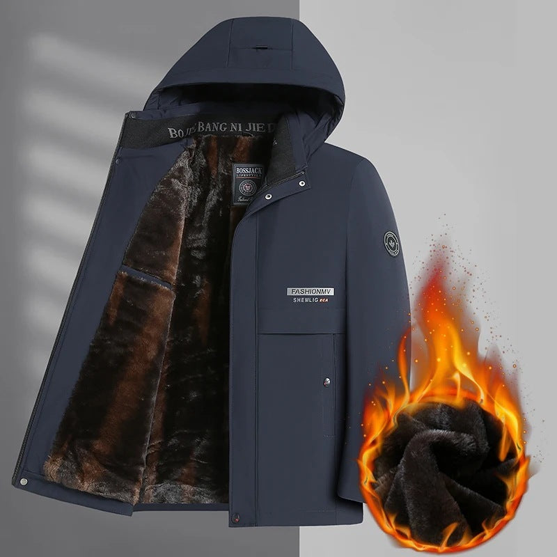 Men's Cotton-Padded Winter Coat Middle-aged Cotton-padded Clothes Daddy' | Ectron Online