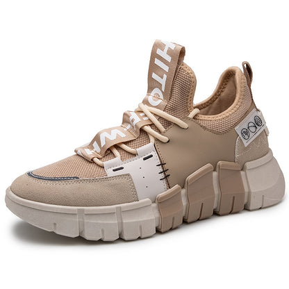 Leather panel casual sneakers