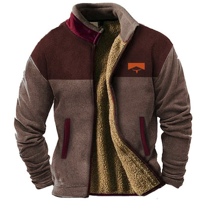 New Men's Fleece-Lined Cotton Jacket