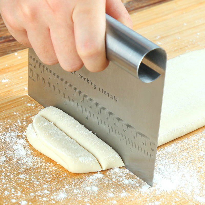 Stainless Steel Dough Scraper & Pastry Cutter with Scale