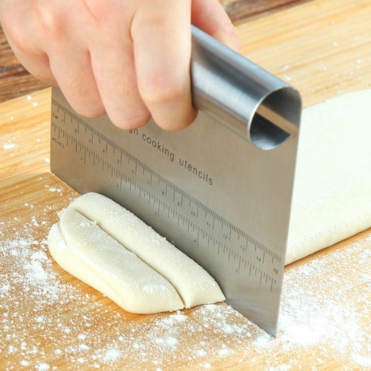 Stainless Steel Dough Scraper & Pastry Cutter with Scale