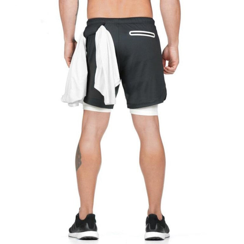 Men’s 2-in-1 Running Shorts – Quick Dry Gym & Workout Pants Running Shorts Men 2 In 1 Double-deck Qu | Ectron Online
