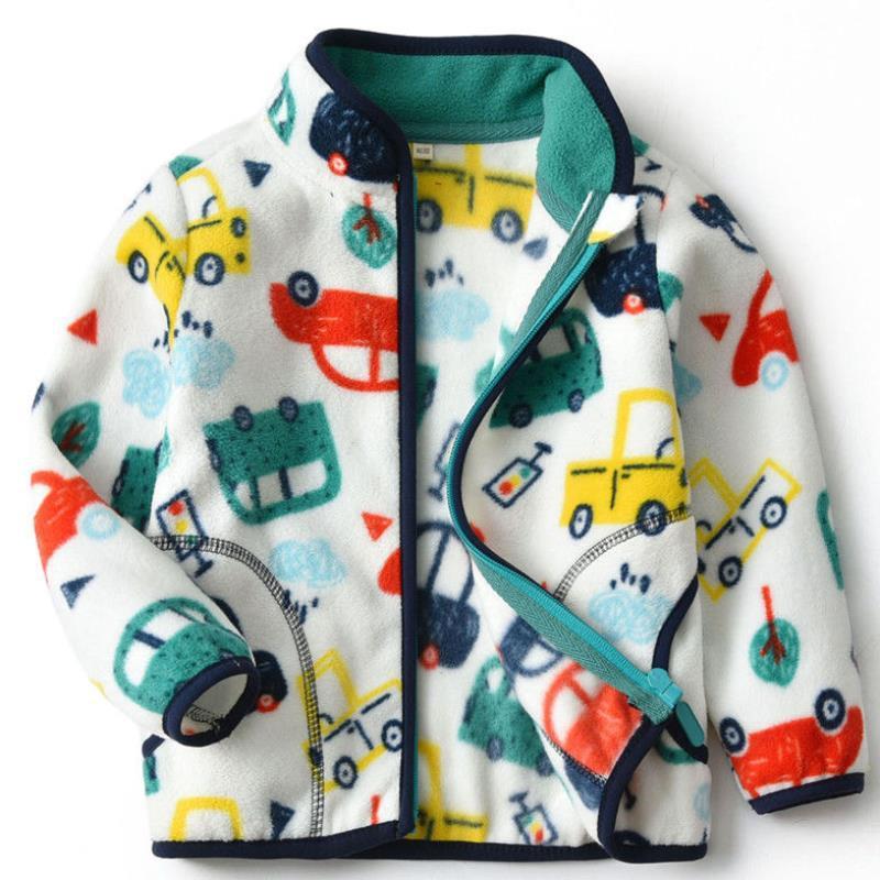 Thick Fur Printed Coats with Zipper for Kids Thick Fur Printed Coats Kids Zipper | Ectron Online