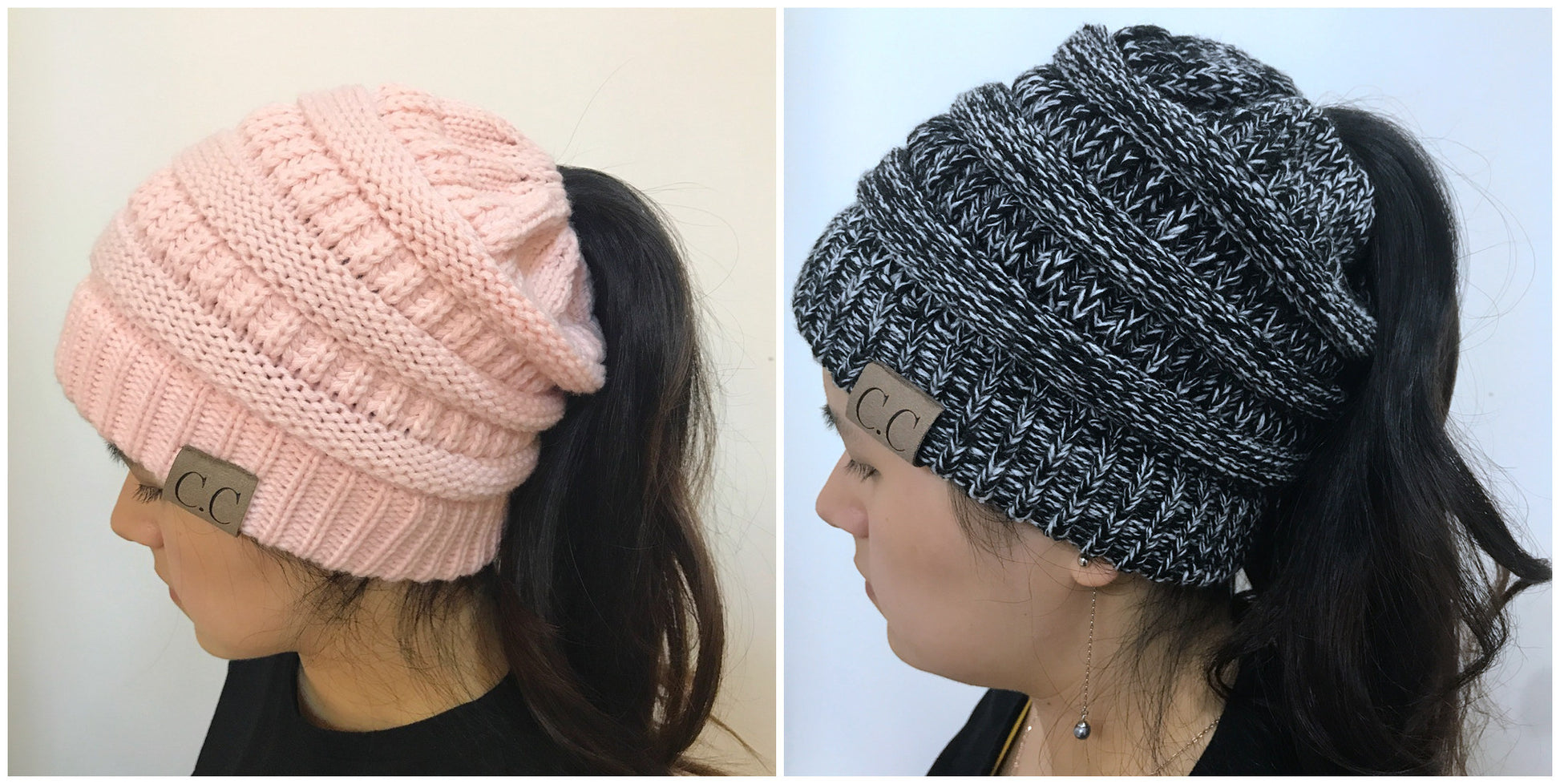 Knitted Ponytail Hat - Women's Fashion Wool Hat for Stylish Comfort Hats & Caps | Ectron Online