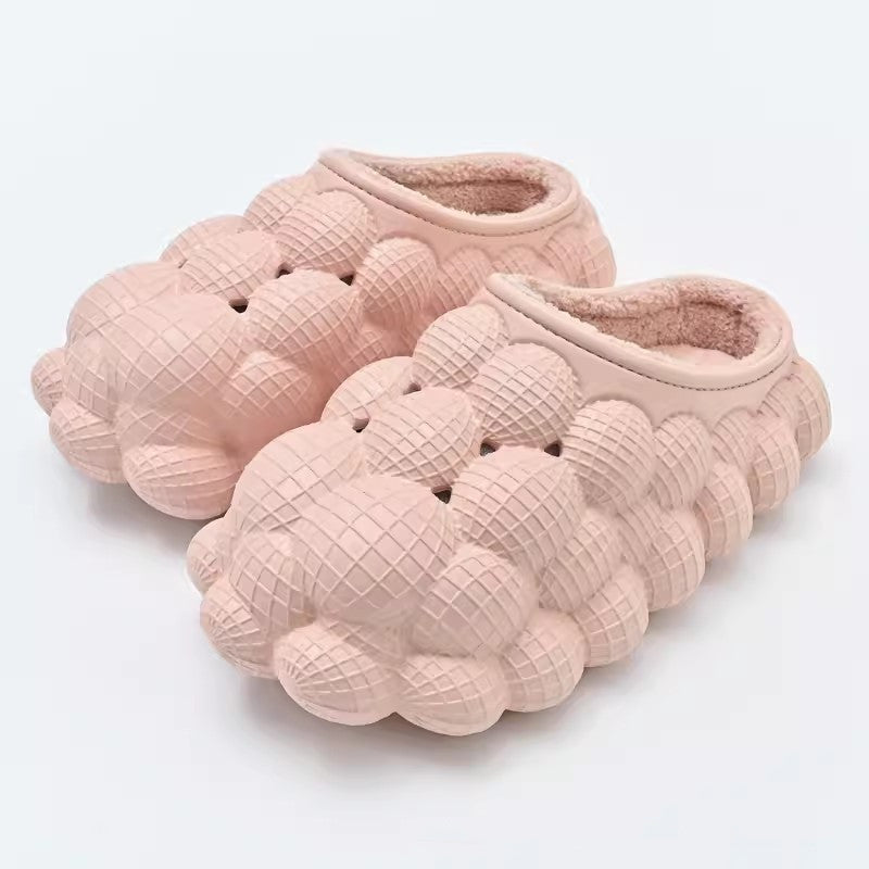 Winter Cotton Slippers – Non-slip Indoor & Outdoor Bubble Soles Cotton Slippers Winter Indoor Outdoor No | Ectron Online