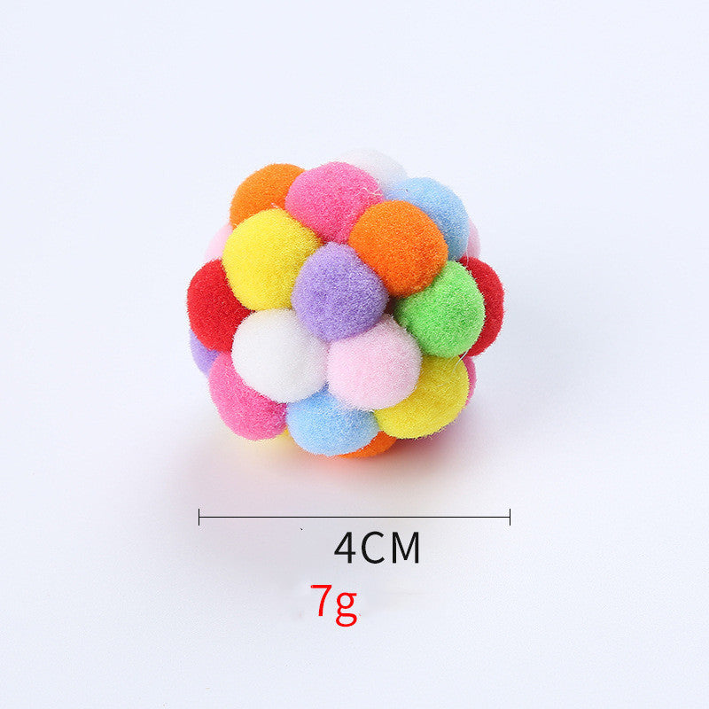 Pet cat toy elastic ball