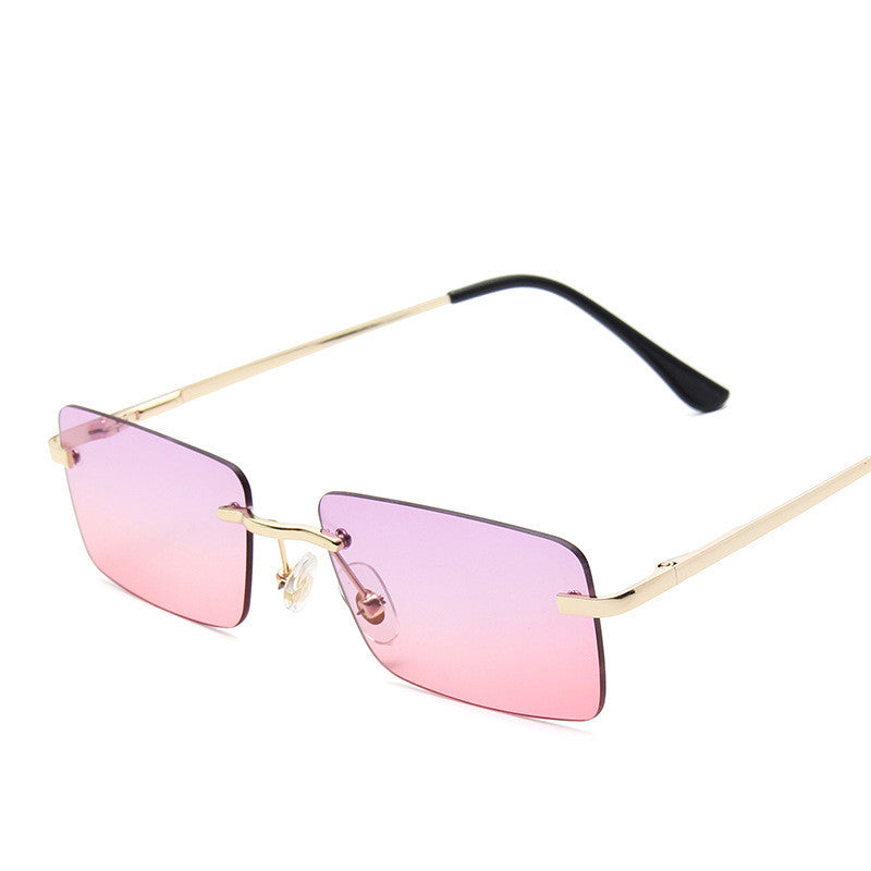 Rimless sunglasses women square