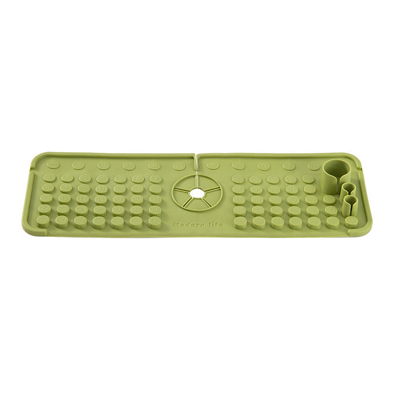 {{ brand }} Silicone Faucet Water Draining Pad for Kitchen Green - Silicone Faucet