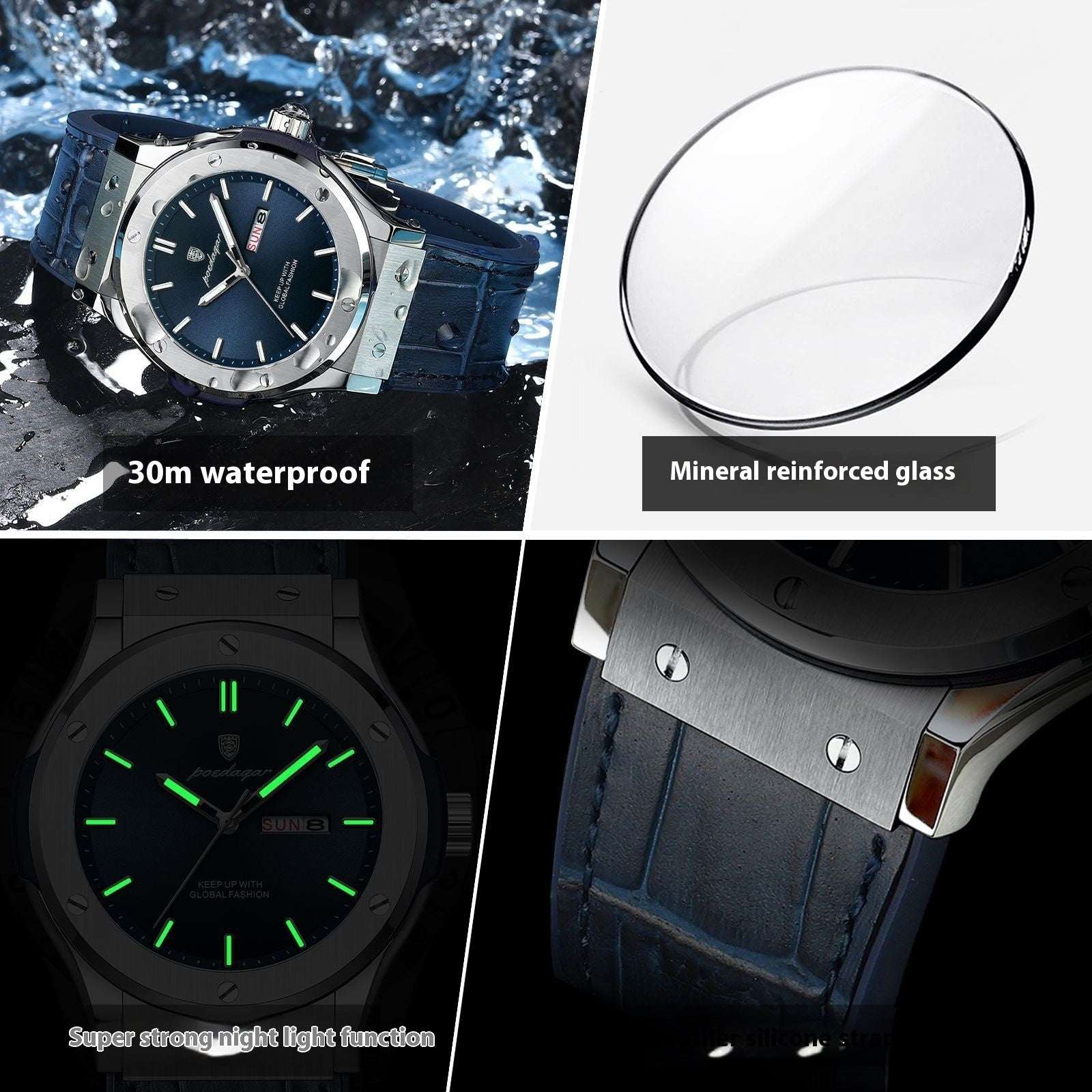 Men's Waterproof Luminous Watch Men's Waterproof Luminous Quartz Watch | Ectron Online