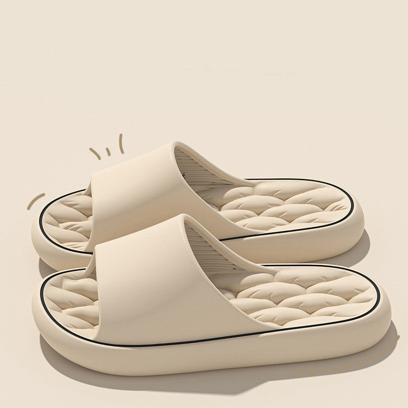Non-slip Design Bathroom Slippers Home Summer Thick Sole Floor Bedroom House Shoes For Women Men Non-slip Design Bathroom Slippers Home S | Ectron Online