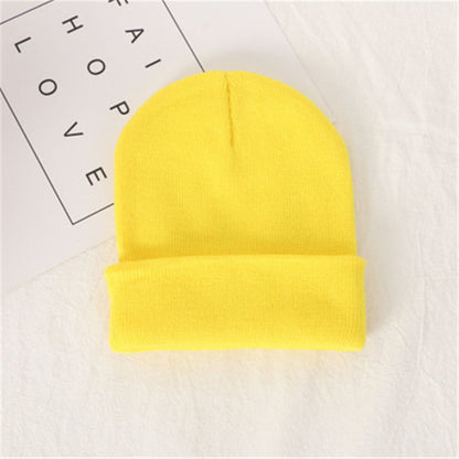 Knitted wool hat autumn and winter