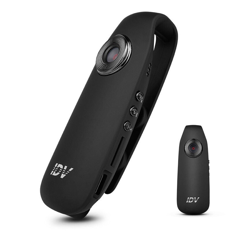 Black body camera with remote control on a white background
