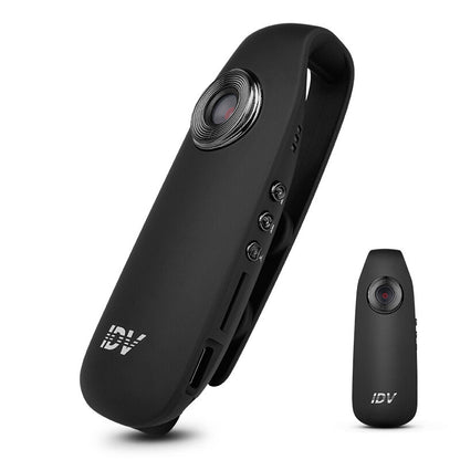 Black body camera with remote control on a white background
