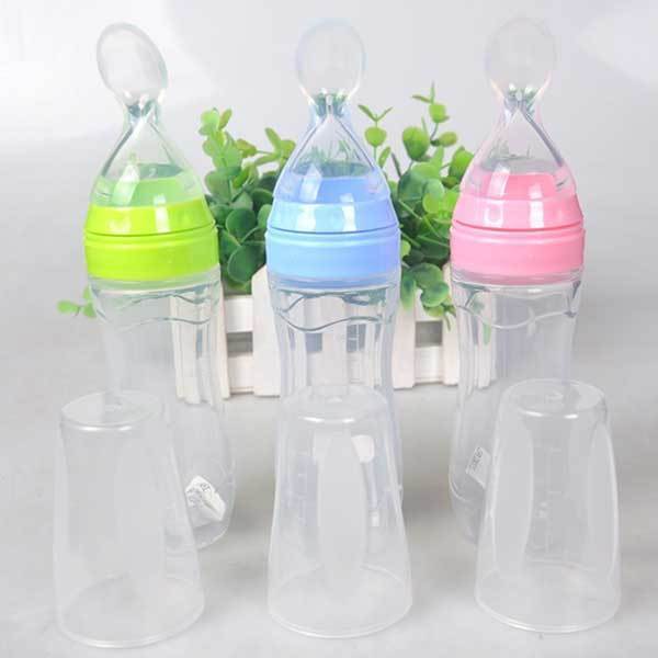 Silicone Baby Spoon Bottle Feeder