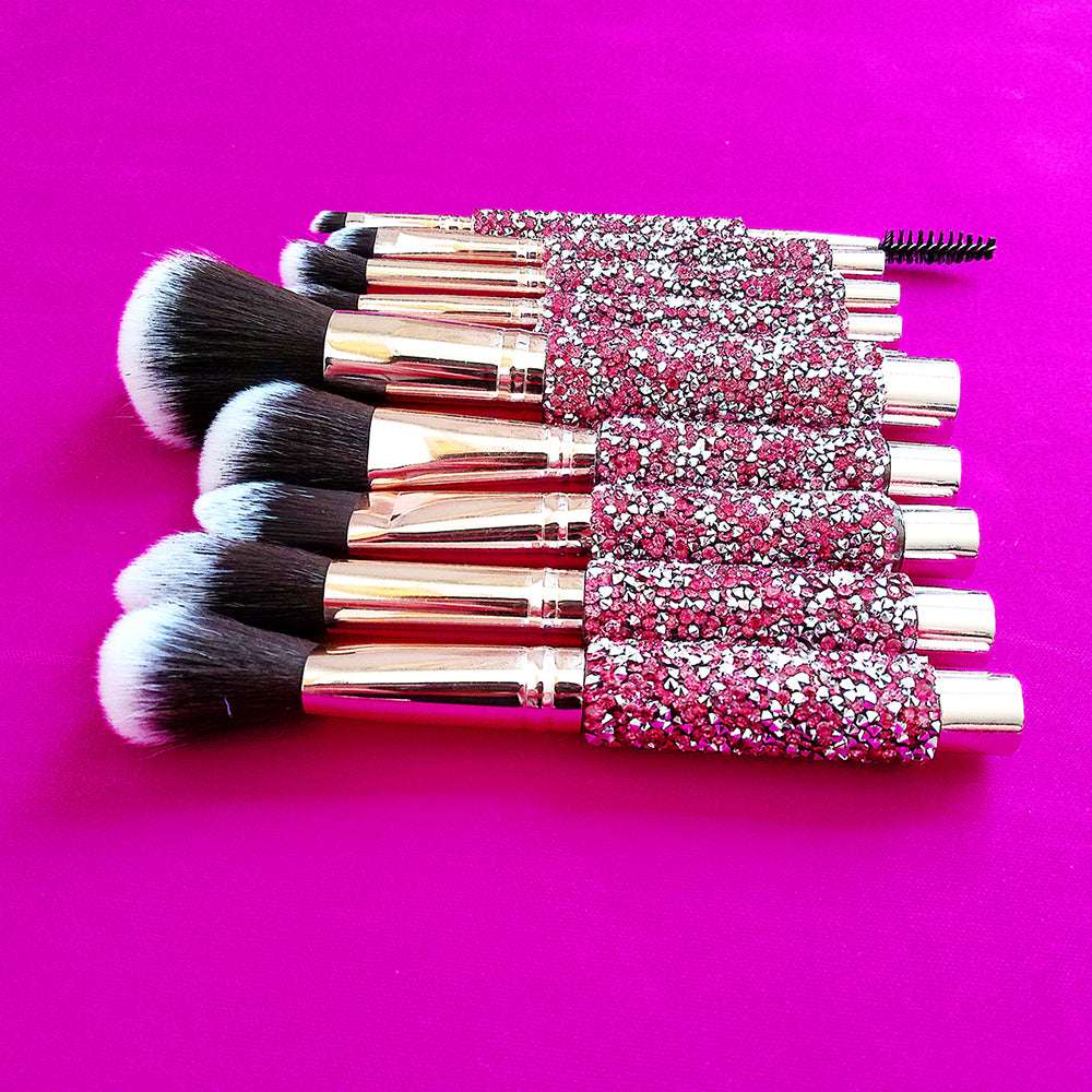10 IN 1 Diamond Inlaid Handmade Custom Makeup Brush 10 IN 1 Diamond Inlaid Handmade Custom M | Ectron Online