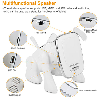 Puppy Dog Wireless Speaker | Mini Portable Bluetooth Animal Speaker Puppy Dog Wireless Speaker Portable Mini | Ectron Online