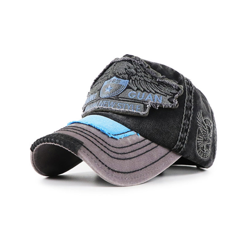 Men's Vintage Washed Baseball Cap - Distressed Sun Protection Hat Wash and make old sun protection basebal | Ectron Online