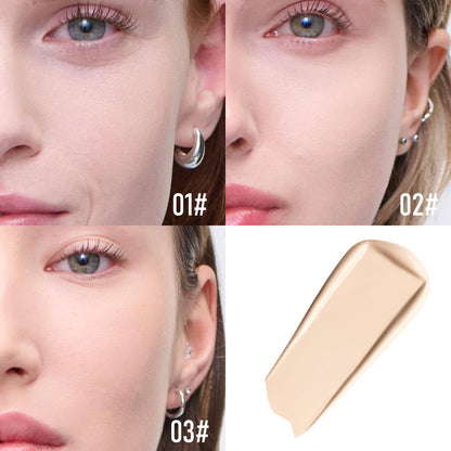 Matte liquid foundation SPF 30 shade swatch 01# and 02# on skin