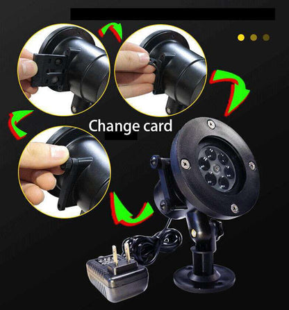 Christmas Projector Lights LED Laser Film Moving Outdoor Landscape Colorful Lamp&nbsp;