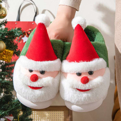 Santa Claus Thick-Soled Slippers – Non-Slip & Warm Home Shoes Santa Claus Home Thick-soled Non-slip Sl | Ectron Online