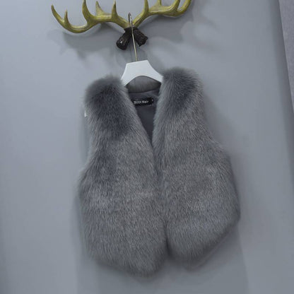 New Women's Short Faux Leather Waistcoat