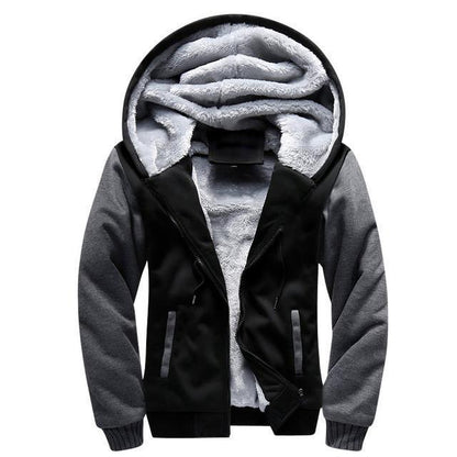 Hooded Fleece Baseball Jacket