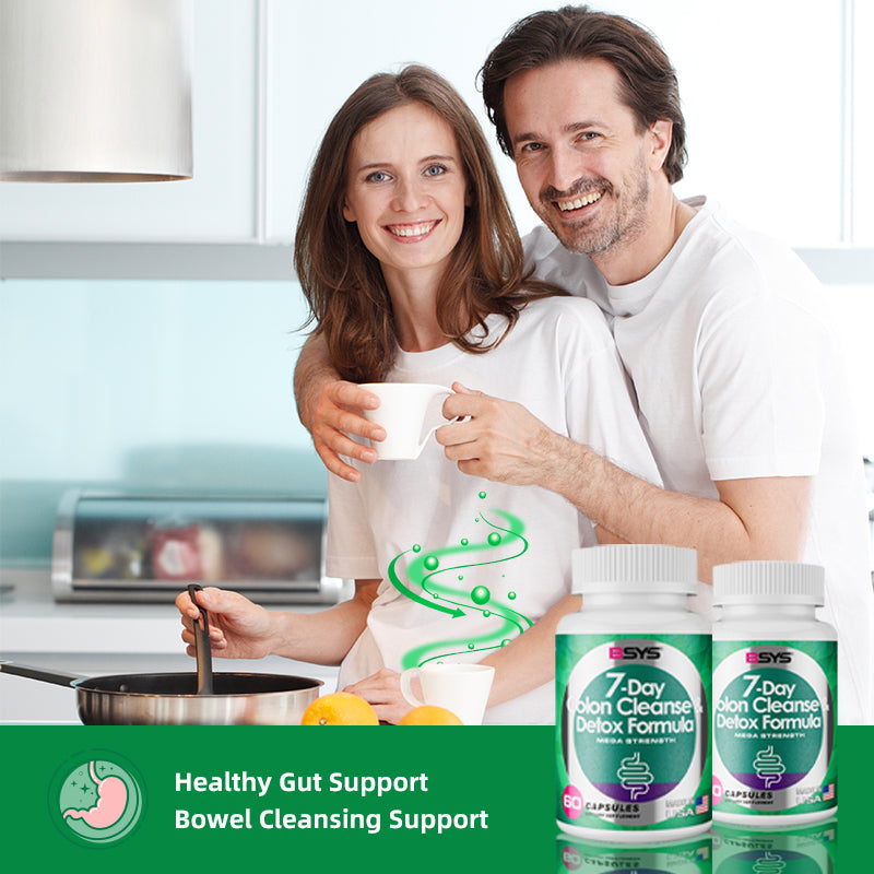 BSYS 7 Day Colon Cleanse & Detox Formula - 60 Capsules Detox