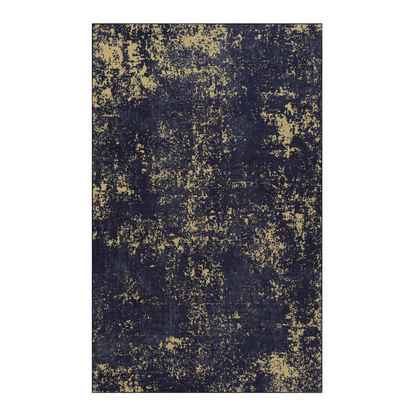 Maval Black & Gold Washable Doormat - 2x3 Small Entryway Rug