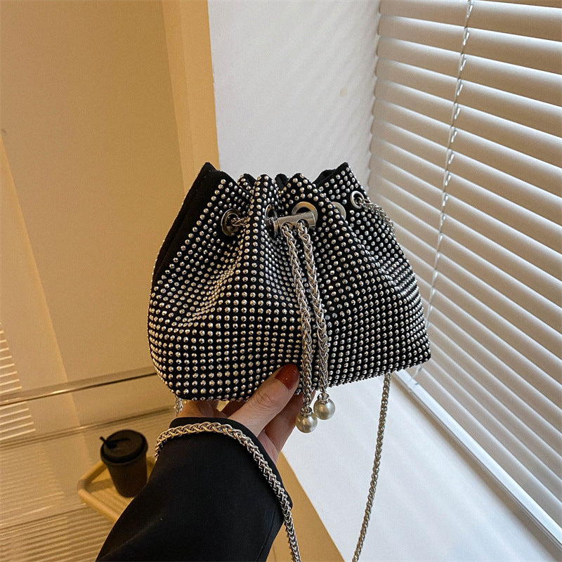 Diamond Drawstring High-grade Chain Crossbody Bag Diamond Drawstring High-grade Chain Cros | Ectron Online