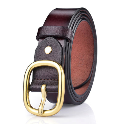 Simple And Versatile Women's New Genuine Leather Belt