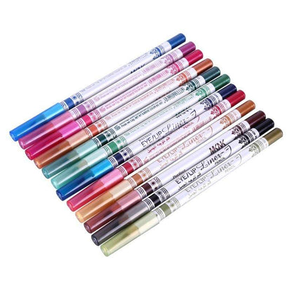 12 Colors Glitter Lip liner Eye Shadow Eyeliner Pencil Pen Makeup Cosmetics 12 Colors Glitter Lip liner Ey | Ectron Online