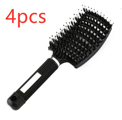 Anti-Tangle Detangler Hair Brush - Bristle & Nylon Scalp Massage Comb Hairbrush Anti Klit Brushy Haarborstel W | Ectron Online